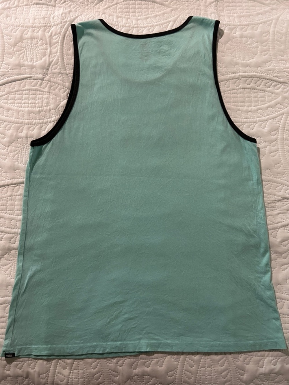 Vans Men’s light blue Tank with Dark grey Logo and Trim Sz: XL - Picture 3 of 3